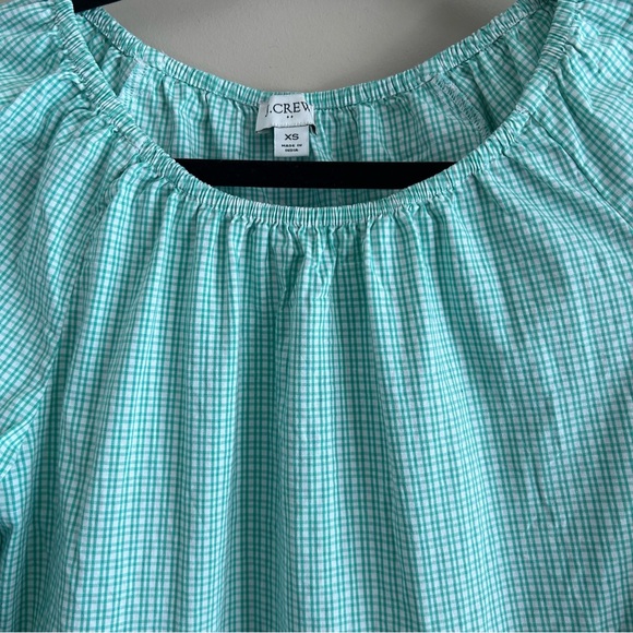 Green gingham dress EUC SIZE XS J. Crew Factory - Picture 2 of 9